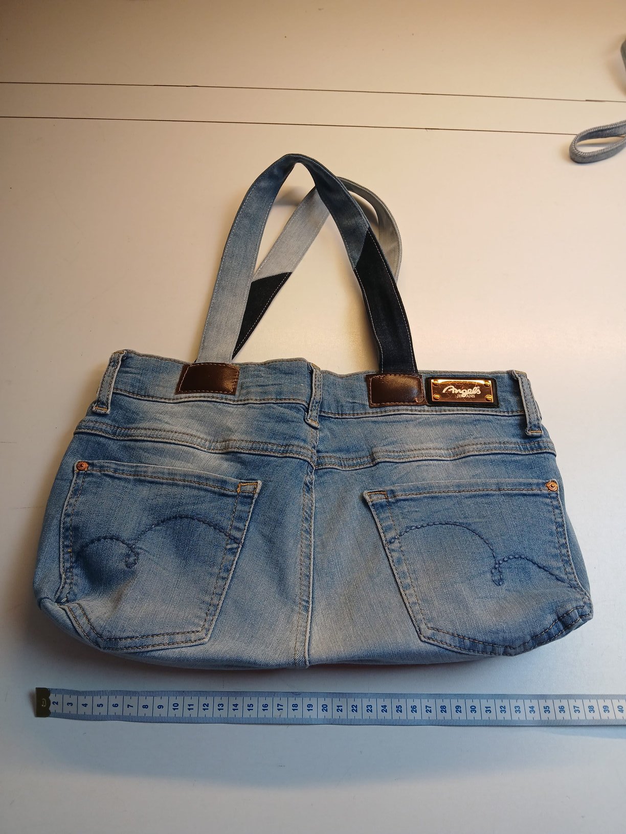 Grote denim tas met Wrangler labels